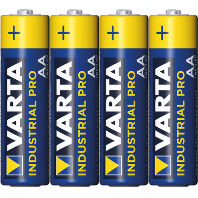 Пальчиковые щелочные батарейки Varta Industrial PRO АА / LR6 (4006), 1.5В. Цена за уп. 4 шт. Германия.