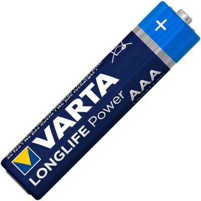 Мініпальчикові лужні батареї Varta Longlife Power AАА/LR03 (4903), 1.5В. Ціна за уп. 4 шт. Alkaline.