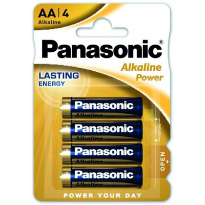 Пальчиковые щелочные батарейки Panasonic Alkaline Power АА / LR6, 1.5V. 4 шт. в блистере. Цена за уп. 4 шт.