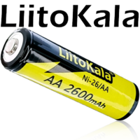 Пальчиковые АА аккумуляторы Liitokala, Liitokala пальчиковые АКБ, Liitokala Nii-26 AA.