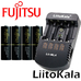 Зарядное устройство Liitokala Lii-NL4 и 4 пальчиковых аккумулятора Fujitsu 2550 mAh в боксе.