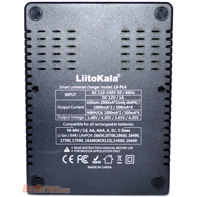 Зарядное устройство LiitoKala Lii-PL4 для АА, ААА, 18650, 16340 и др. аккумуляторов. Ток - 2А.