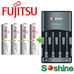 Зарядное устройство Soshine SC-U1 и 4 пальчиковых аккумулятора Fujitsu 2000 mAh (min 1900) в боксе.