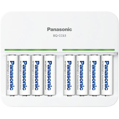 Зарядное устройство Panasonic Eneloop BQ-CC63 на 8 каналов для АА и ААА аккумуляторов.
