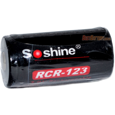 Литиевый аккумулятор Soshine 650 mAh RCR 123 (16340) 3.0V (Li-ion). С защитой (Protected).