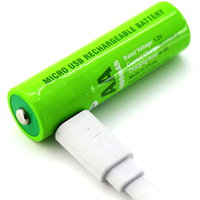 Пальчиковые АА аккумуляторы с USB (micro USB) портом для зарядки (со встроенным зарядным устройством).