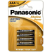 Мініпальчікові лужні батареї Panasonic Alkaline Power AАА (LR03), 1.5V. 4 шт. у блістері. Ціна за уп. 4 шт.