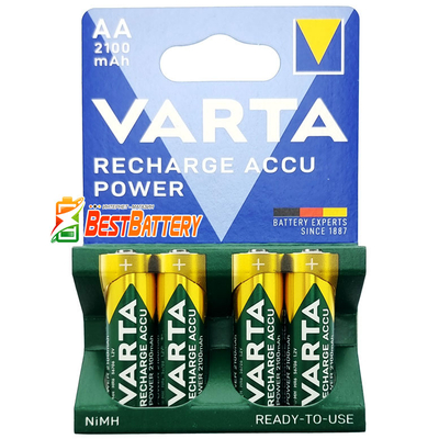 Varta 2100 mAh Recharge Accu Power у блістері (56706). LSD пальчикові акумулятори Varta (RTU)