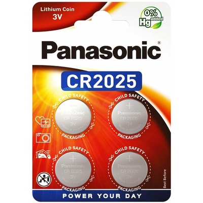 Батарейка литиевая Panasonic Litium Power CR 2025 EL 3V. Цена за уп. 4 шт.