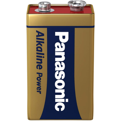 Щелочная батарейка Крона 9V Panasonic Alkaline Power 6F22 в блистере. Цена за 1 шт.
