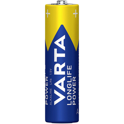 Лужні пальчикові батареї Varta Longlife Power AA (LR6), 1.5V. Ціна за уп. 12 шт. Німеччина.