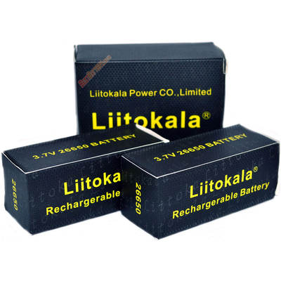 Li-Ion аккумулятор 26650 Liitokala Lii-50A 5000 mAh с лепестками (под пайку) без защиты, 10A (25A).