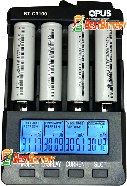 Li-Ion аккумуляторов 18650 DLG 3200 mAh Grade A тест - реальная ёмкость.