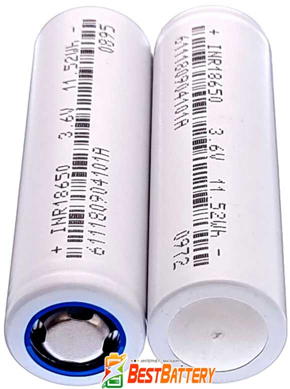 DLG INR 18650 3200 mAh 9.6A - промышленные высокотоковые Li-ion аккумуляторы формата 18650 без защиты.