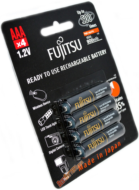 Минипальчиковые аккумуляторы Fujitsu Pro 950 mAh (min 900 mAh) в оригинальном блистере, версия HR-4UTHC (AАА).
