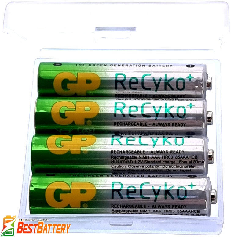Минипальчиковые аккумуляторы GP ReCyko+ 800 mAh (AAA) - новое поколение аккумуляторов от GP.