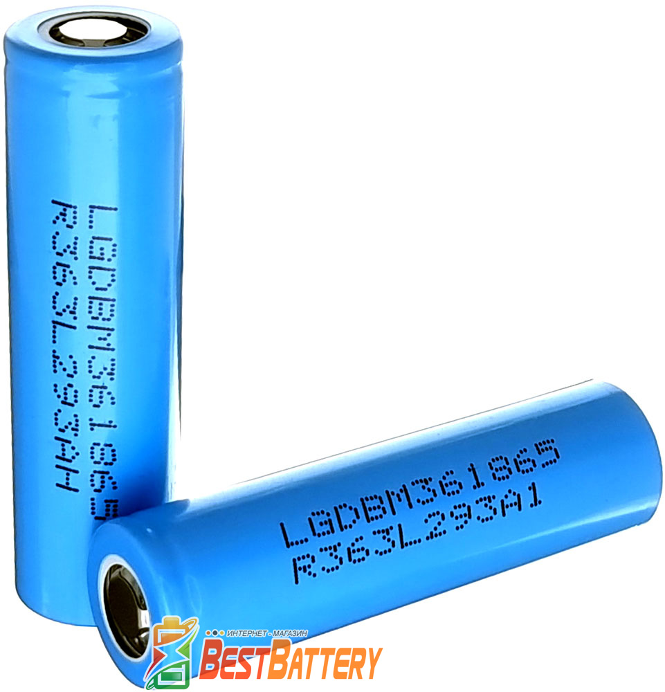 Аккумулятор 18650 LG M36 3600 mAh, 10A, 3.7V Li-ion аккумулятор без защиты (INR).