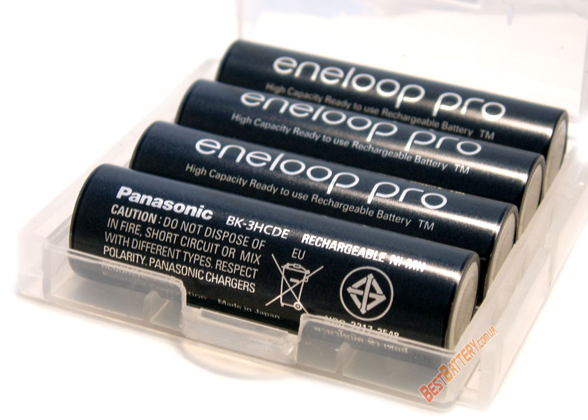 Пальчиковые аккумуляторы Panasonic Eneloop Pro 2600 mAh (min 2500 mAh) - серия BK-3HCDE