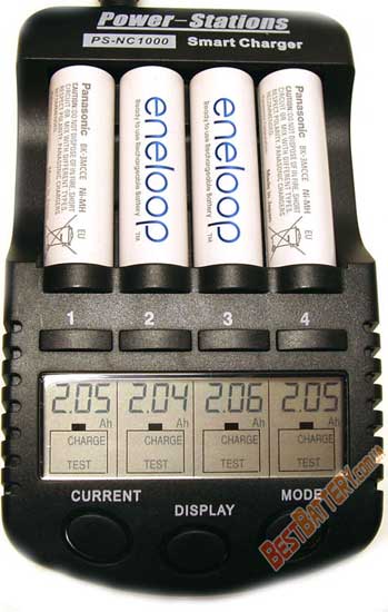 Результаты тестирования аккумуляторов Panasonic Eneloop 2000 mAh BK-3MCDE.