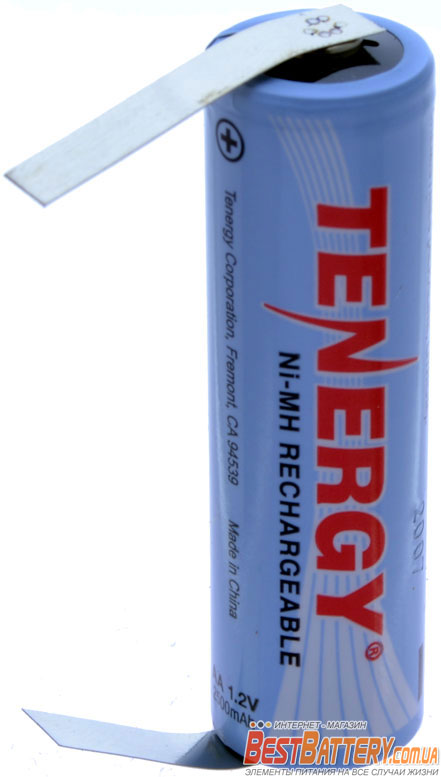 Аккумуляторы Tenergy AA 2500 PVC с лепестками для пайки без эффекта памяти.