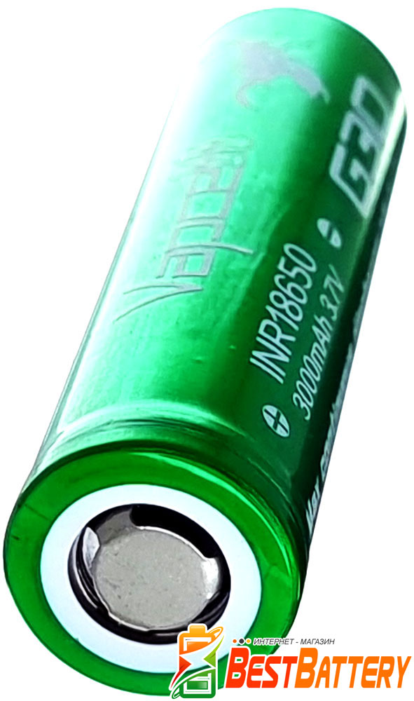VapCell G30 18650 3000 mAh INR 15A (35А) - литий-ионные аккумуляторы формата 18650 без защиты.