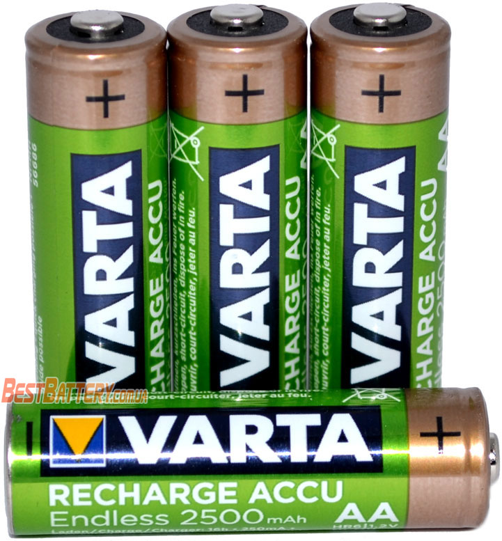 АА аккумуляторы Varta Endless 2500 mAh Recharge Accu в боксе.