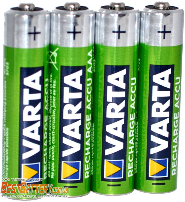 Минипальчиковые аккумуляторы Varta Pro Power 1000 mAh AAA в боксе.