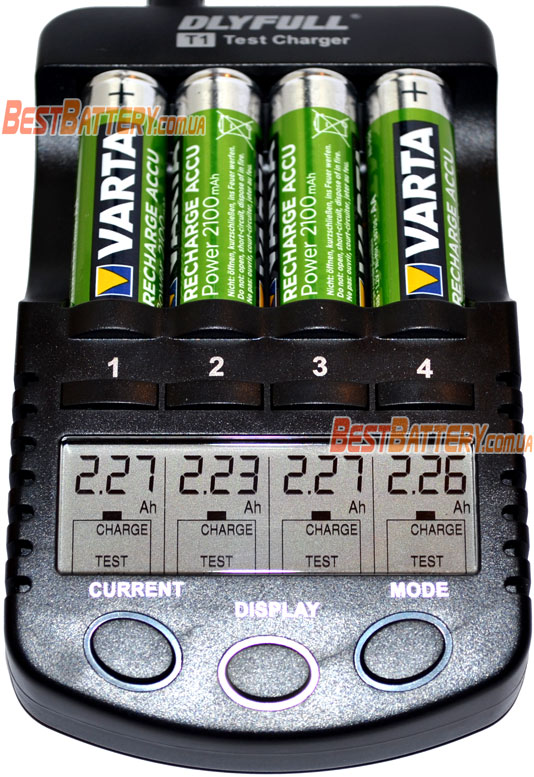 Varta Power 2100 mAh AA в боксе Результат тестирования аккумуляторов.