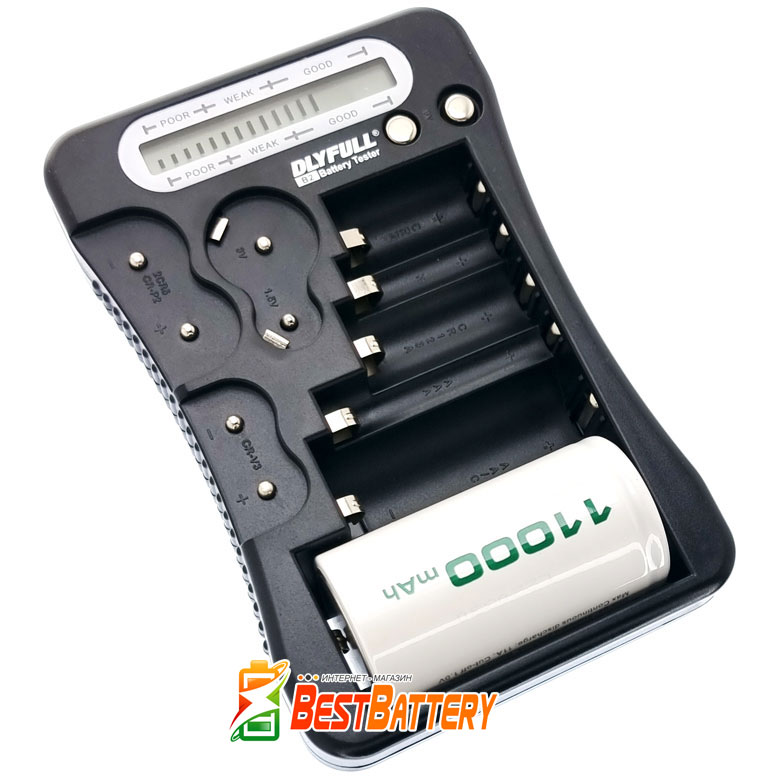 DLY Full B2 Battery Tester - универсальный тестер для быстрого определения уровня заряда батареек и аккумуляторов.