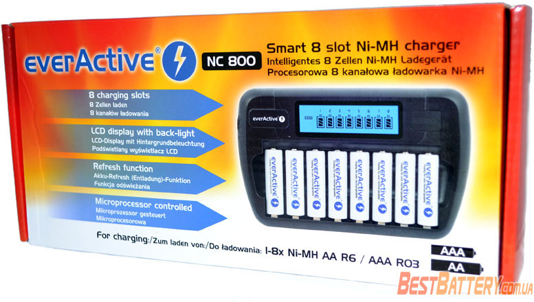EverActice NC 800 многоканальное зарядное устройство.