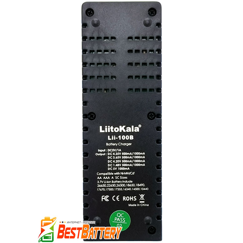 Техническая характеристика зарядного устройства LiitoKala Lii 100B.