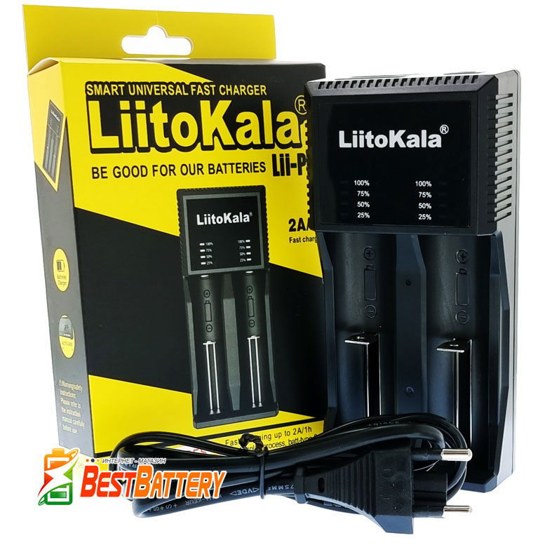 Комплект поставки зарядного устройства LiitoKala Lii-PL2.