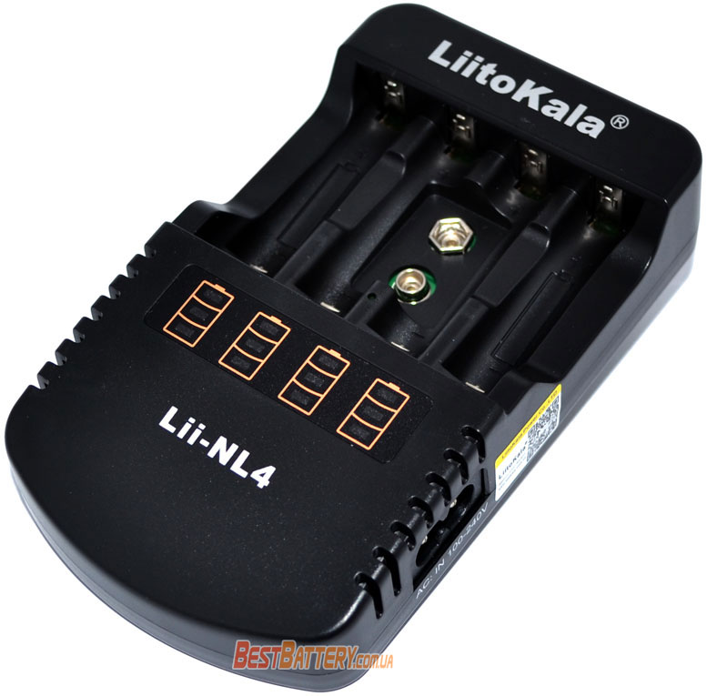 Liitokala Lii-NL4 - универсальное автоматическое зарядное устройство для АА, ААА и аккумуляторов Крона 9В.
