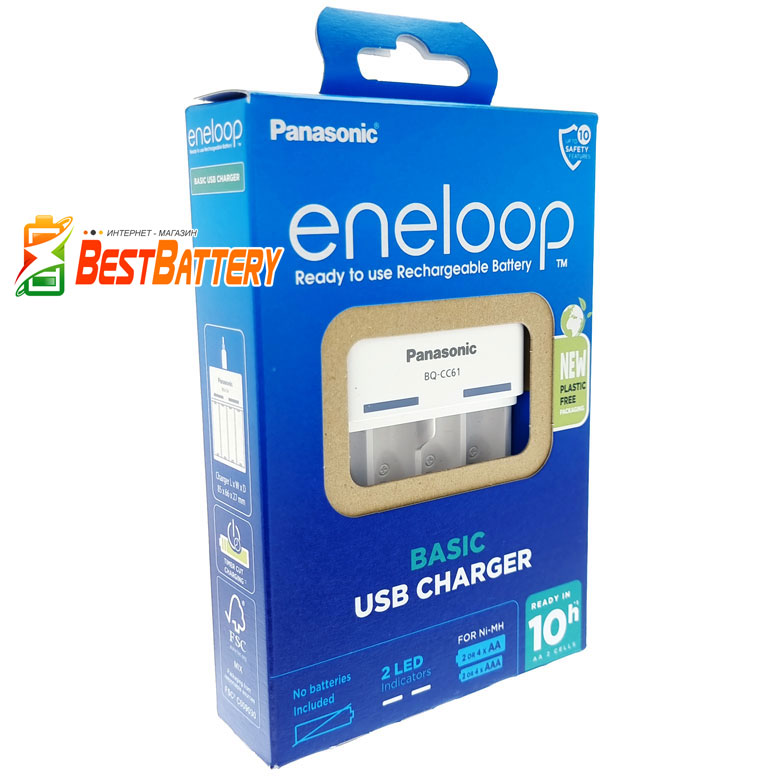 Зарядное устройство Panasonic BQ-CC61 USB Charger Eco Box.