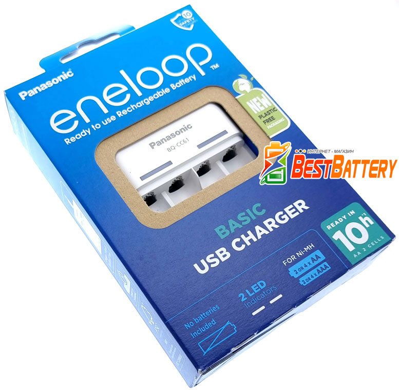 Зарядное устройство Panasonic BQ-CC61E Basic USB Charger Eco Box. 