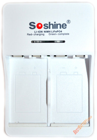 Soshine SC-V1 - универсальное зарядное устройство для аккумуляторов Крона, 2 независимых канала.
