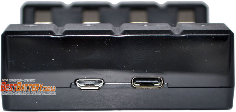 Зарядное устройство Soshine Chocolate USB 1.5V Li-Ion разъемы micro USB и type C.