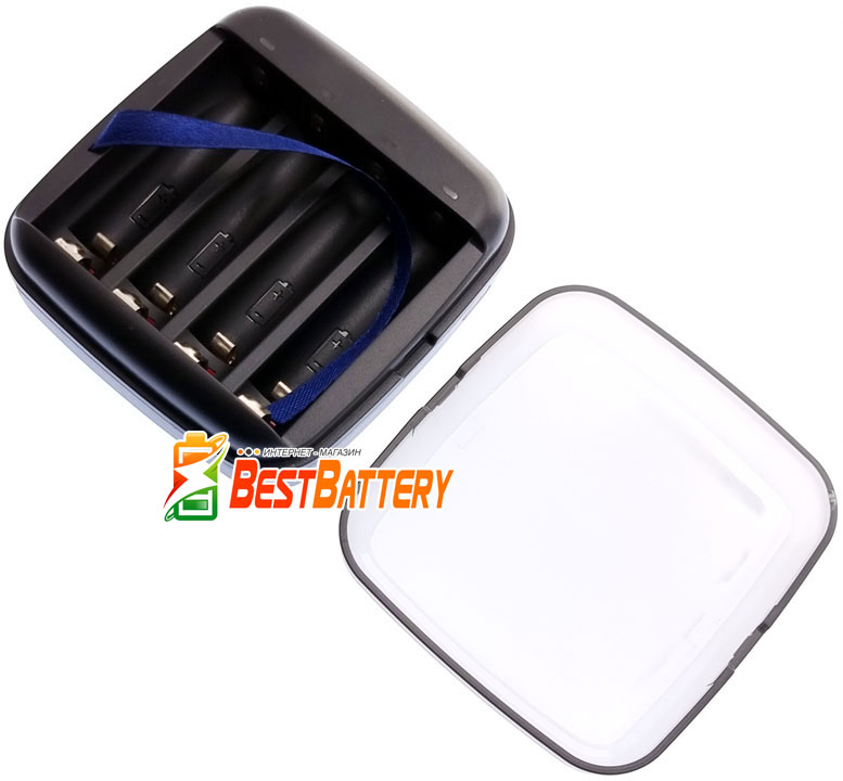 XTAR ET4S USB Charger - автоматическое универсальное зарядное устройство для пальчиковых и минипальчиковых аккумуляторов (АА/ААА) 1.5В Li-Ion и 1.2В Ni-Mh.