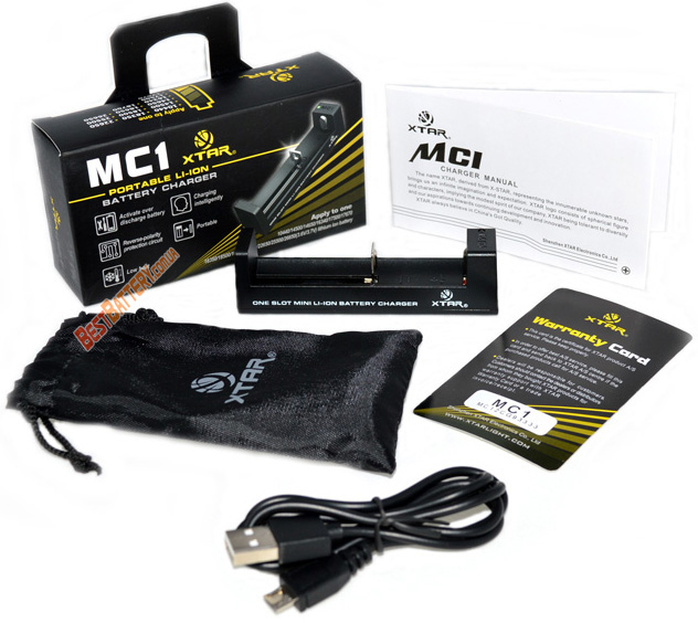 XTar MC1 - универсальное зарядное устройство лдя Li-Ion аккумуляторов с питанием от USB.