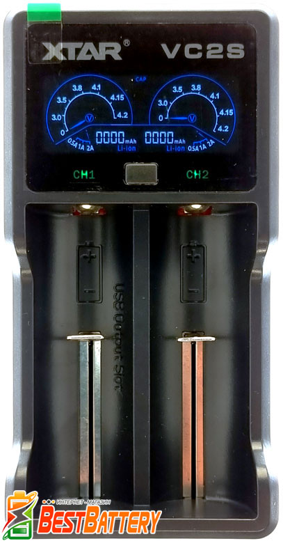 Зарядное устройство X-Tar VC2S LCD цветной дисплей с подсветкой.