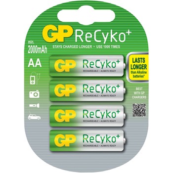Пальчиковые аккумуляторы GP ReCyko+ 2050 mAh