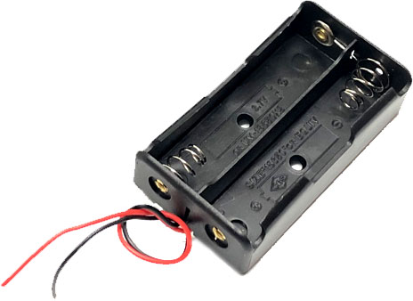 Держатель (холдер) с выводами на 2 аккумулятора 18650 последовательное соединение.
