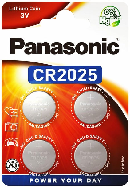 CR 2025 Panasonic Litium Power - литиевая батарейка-таблетка, 3В.