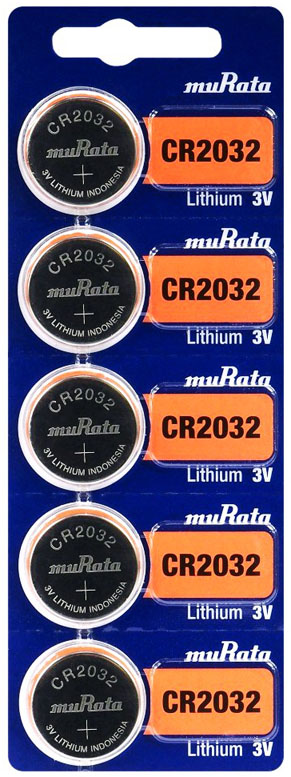 Батарейка литиевая Murata CR 2032, 3V, блистер. Уп. 5 шт.