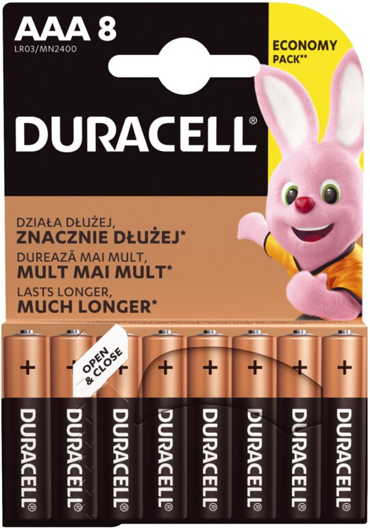 Duracell Duralock Basic Alkaline AAA щелочные минипальчиковые батарейки (LR03)