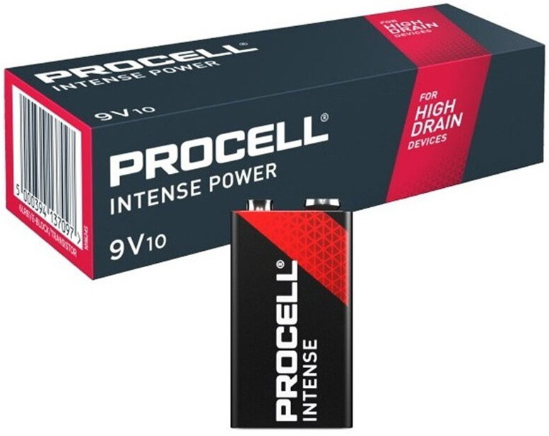 Батарейки Duracell Procell Alkaline Крона 9В поставляются в картонных блоках по 10 шт.