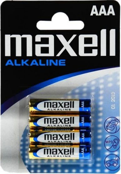 Щелочные минипальчиковые батарейки Maxell Alkaline AAA (LR03), 1.5В.