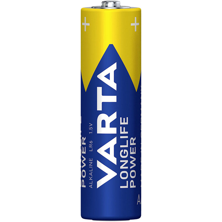 Щелочные пальчиковые батарейки VARTA Longlife Power AA (LR6) Alkaline, 1.5V, 12 шт. в блистере.