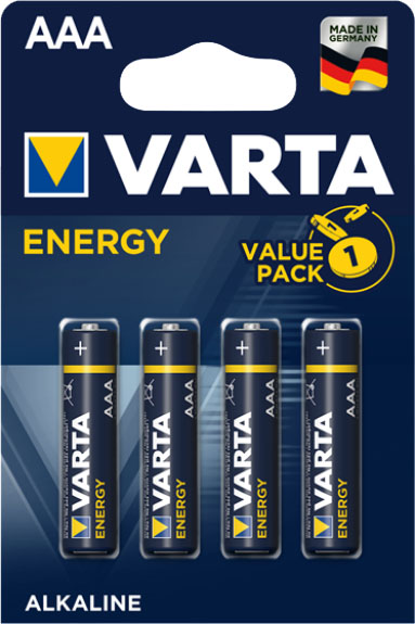 Щелочные минипальчиковые батарейки VARTA Energy AAA (LR03) Alkaline.