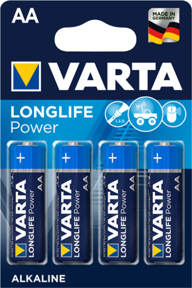 Щелочные пальчиковые батарейки VARTA Longlife Power AA (LR6) Alkaline.